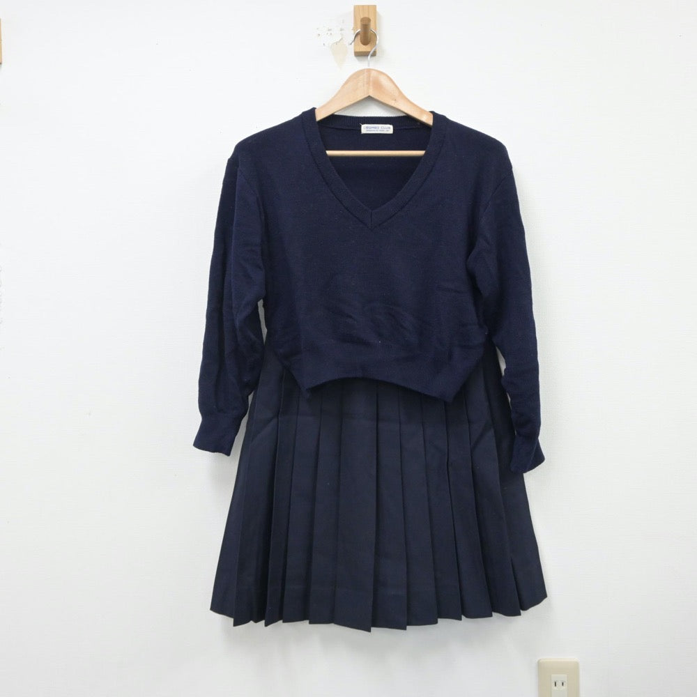 【中古】東京都 大妻女子中学校 女子制服 3点（セーラー服・ニット・スカート）sf016036