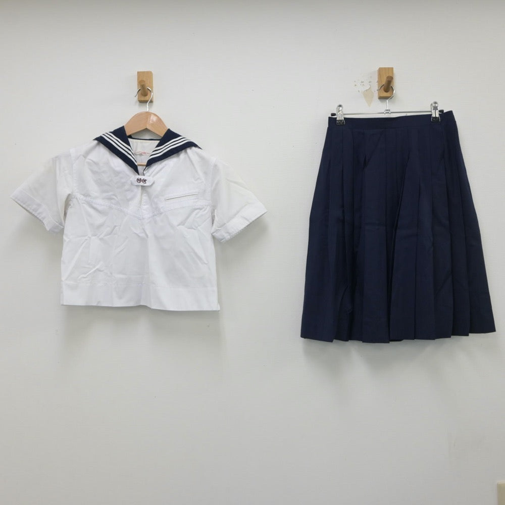 【中古】東京都 大妻女子中学校 女子制服 3点（セーラー服・スカート）sf016037