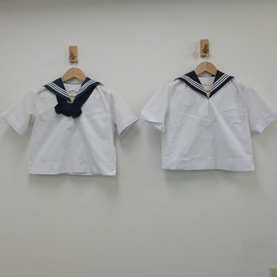 【中古】東京都 大妻多摩中学、高等学校 女子制服 4点（セーラー服）sf016041