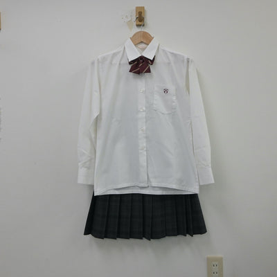 【中古】岐阜県 岐阜済美高等学校 女子制服 3点（シャツ・スカート）sf016047