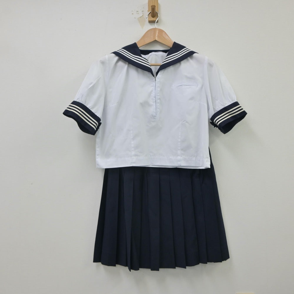 【中古】栃木県 栃木県女子高等学校 女子制服 4点（セーラー服・スカート）sf016052