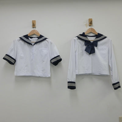 【中古】栃木県 栃木県女子高等学校 女子制服 4点（セーラー服・スカート）sf016052