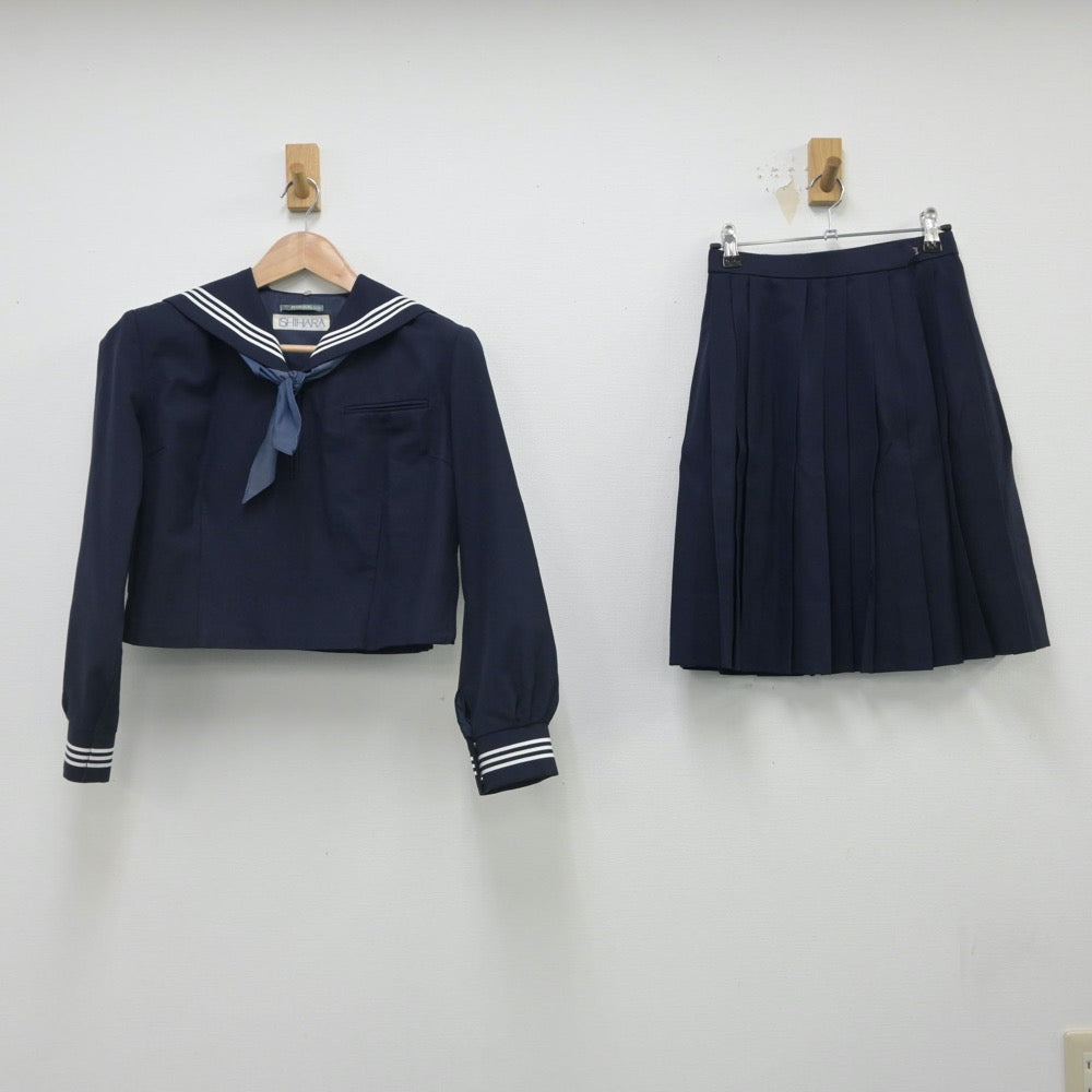 【中古】栃木県 栃木県女子高等学校 女子制服 3点（セーラー服・スカート）sf016053