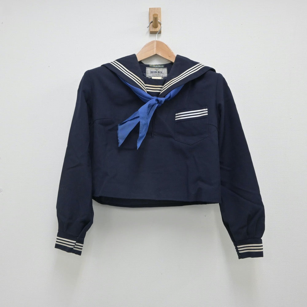 【中古】茨城県 茨城県日立市立平沢中学校 女子制服 3点（セーラー服・スカート）sf016056