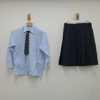 【中古】東京都 吉祥女子中学校 女子制服 4点（シャツ・ニット・スカート）sf016059