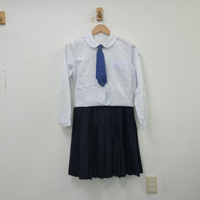 【中古】茨城県 茨城県日立市立平沢中学校 女子制服 3点（シャツ・スカート）sf016061