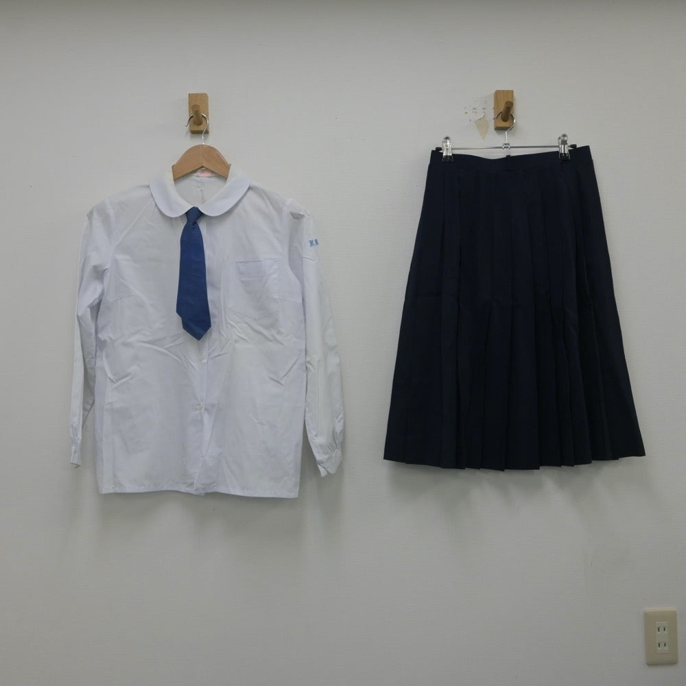 【中古】茨城県 茨城県日立市立平沢中学校 女子制服 3点（シャツ・スカート）sf016061