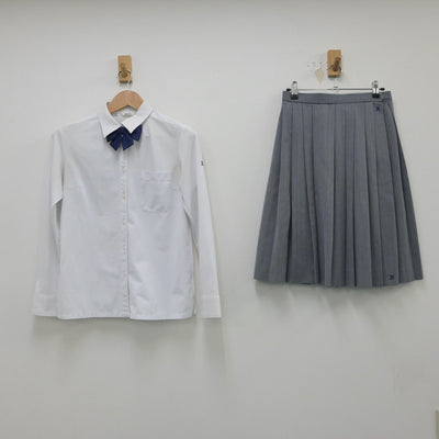 【中古】 愛知県 愛知県立長久手高等学校 女子制服 4点（ニットベスト・シャツ・スカート）sf016066