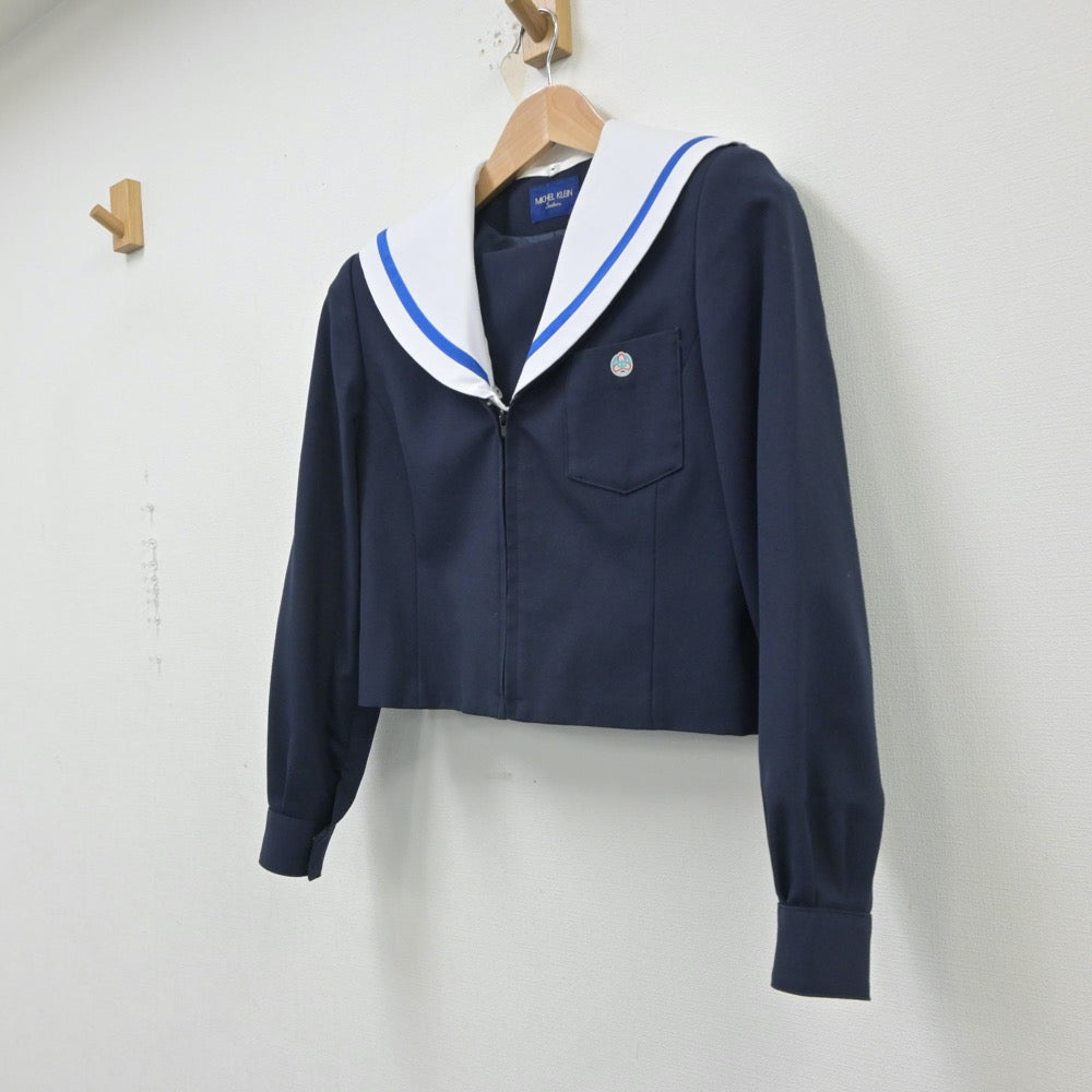 【中古】岐阜県 各務原桜丘中学校 女子制服 1点（セーラー服）sf016068