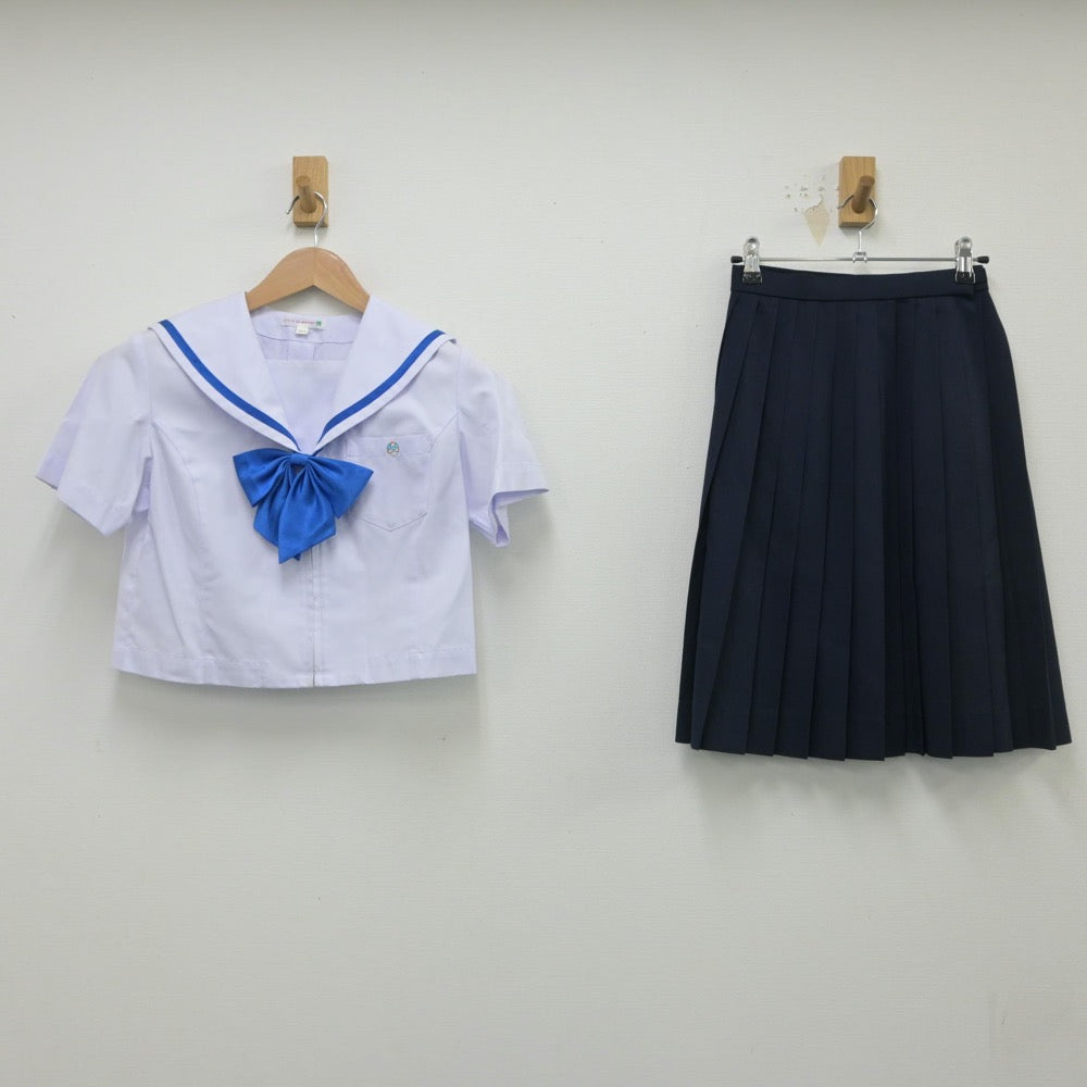 【中古】岐阜県 各務原桜丘中学校 女子制服 3点（セーラー服・スカート）sf016069