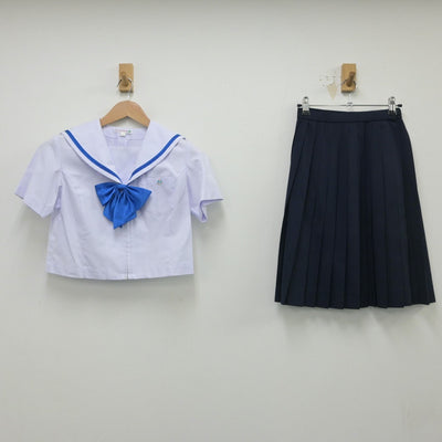 【中古】岐阜県 各務原桜丘中学校 女子制服 3点（セーラー服・スカート）sf016069