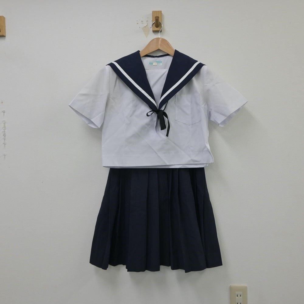 【中古】愛知県 甚目寺南中学校 女子制服 3点（セーラー服・スカート）sf016078