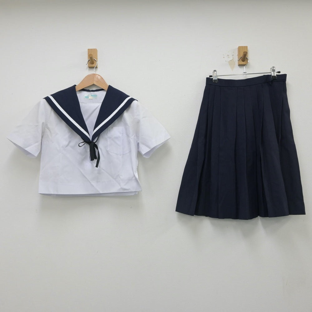 【中古】愛知県 甚目寺南中学校 女子制服 3点（セーラー服・スカート）sf016078