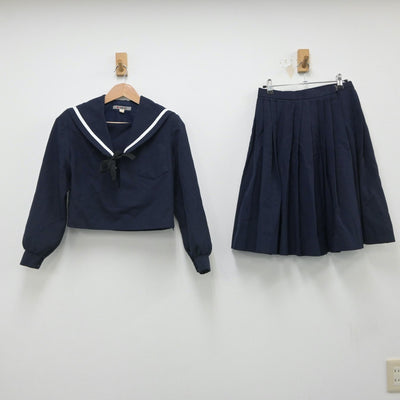 【中古】愛知県 甚目寺南中学校 女子制服 3点（セーラー服・スカート）sf016079