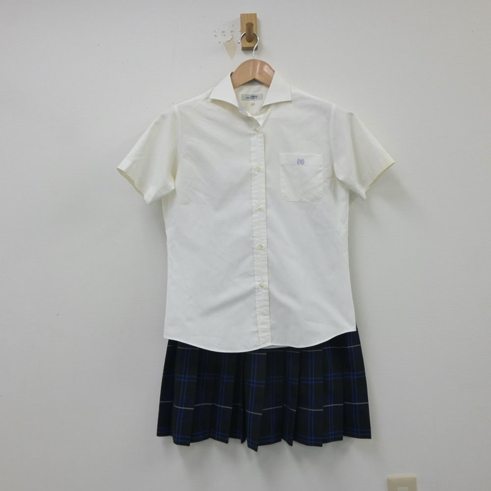 【中古】神奈川県 桐蔭学園高等学校 女子制服 5点（シャツ・ニットベスト・スカート）sf016081