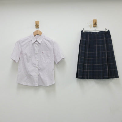 【中古】神奈川県 横浜清風高等学校 女子制服 2点（シャツ・スカート）sf016086