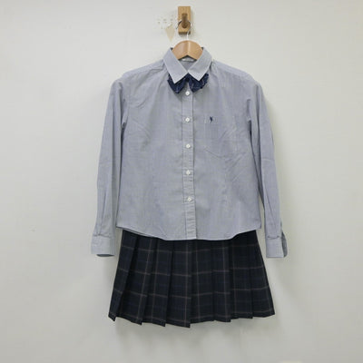 【中古】神奈川県 横浜清風高等学校 女子制服 3点（シャツ・スカート）sf016087