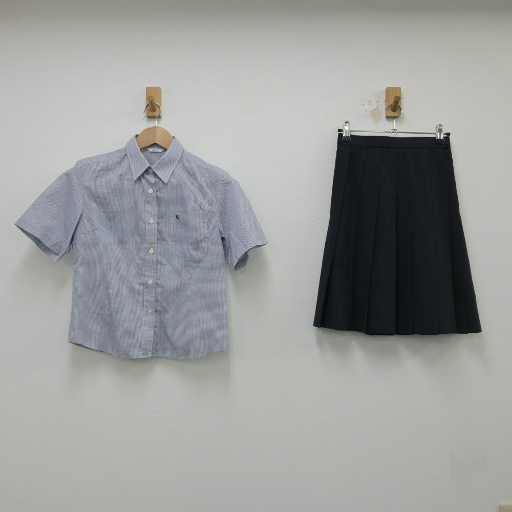 【中古】神奈川県 横浜清風高等学校 女子制服 2点（シャツ・スカート）sf016088