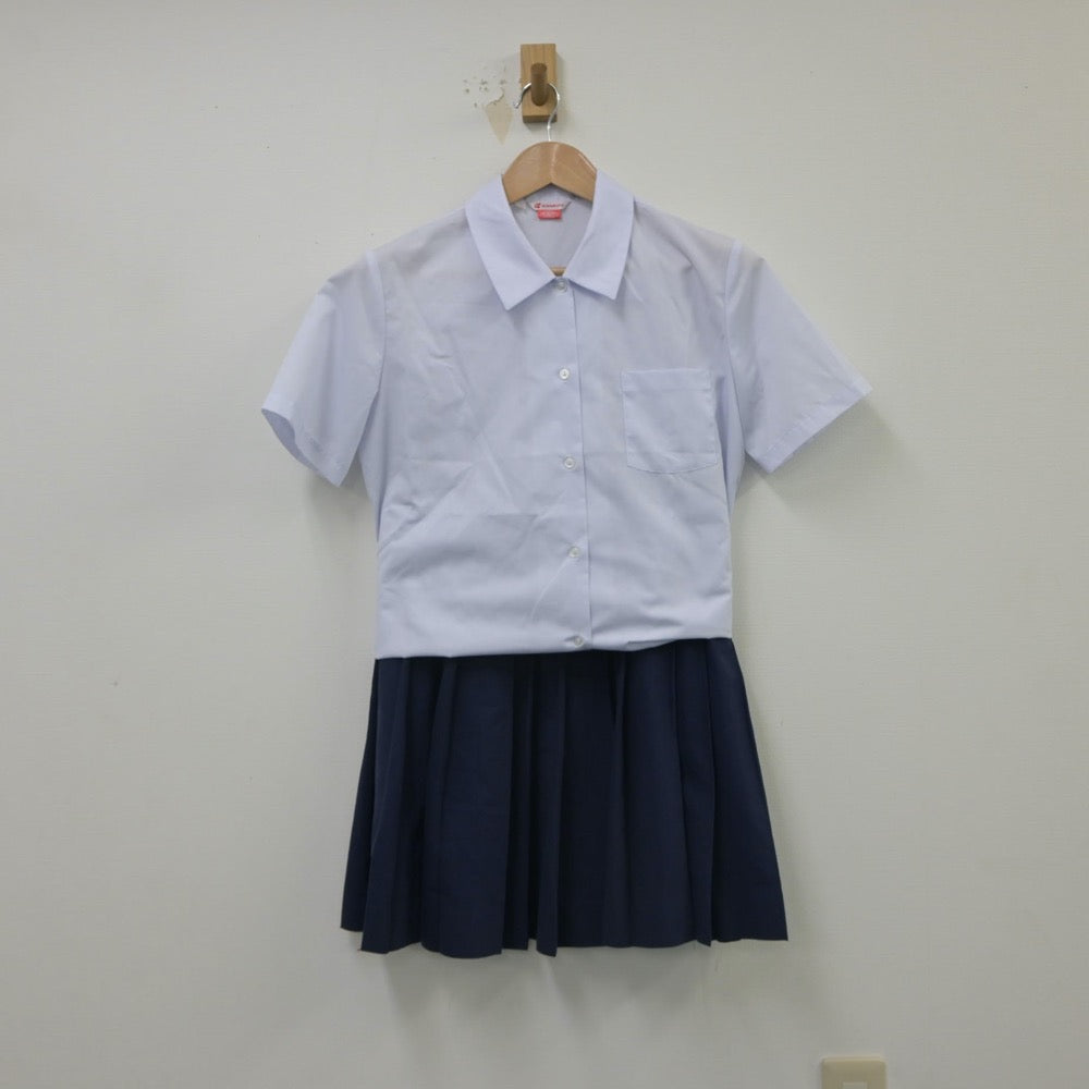 【中古】岡山県 御南中学校 女子制服 2点（シャツ・スカート）sf016092