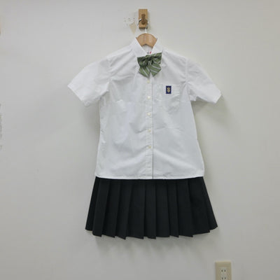 【中古】栃木県 宇都宮東高等学校・附属中学校 女子制服 4点（シャツ・ニットベスト・スカート）sf016097