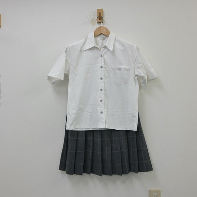 【中古】兵庫県 武庫荘総合高等学校 女子制服 3点（シャツ・スカート）sf016102