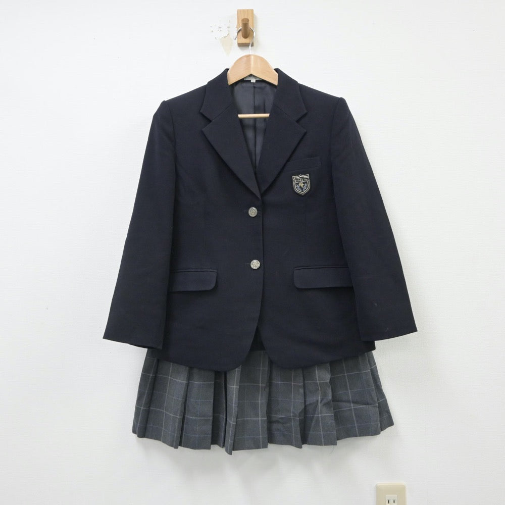 【中古】兵庫県 武庫荘総合高等学校 女子制服 3点（ブレザー・ニット・スカート）sf016103