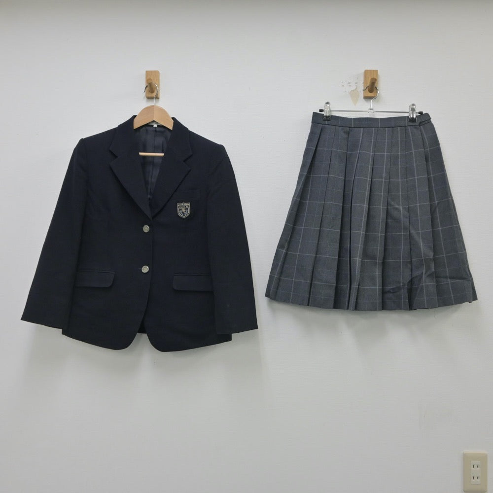 【中古】兵庫県 武庫荘総合高等学校 女子制服 3点（ブレザー・ニット・スカート）sf016103