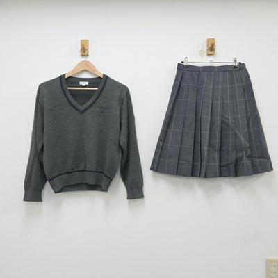 【中古】兵庫県 武庫荘総合高等学校 女子制服 3点（ブレザー・ニット・スカート）sf016103