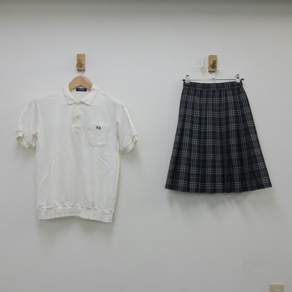 【中古】兵庫県 川西中学校 女子制服 3点（シャツ・スカート・スカート）sf016104