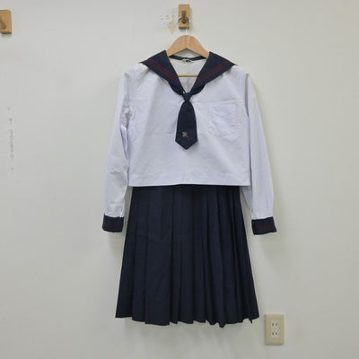 【中古】神奈川県 北鎌倉女子学園中学校･高等学校 女子制服 3点（セーラー服・スカート）sf016110