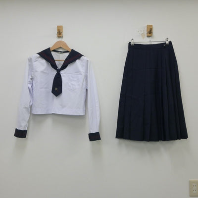 【中古】神奈川県 北鎌倉女子学園中学校･高等学校 女子制服 3点（セーラー服・スカート）sf016110