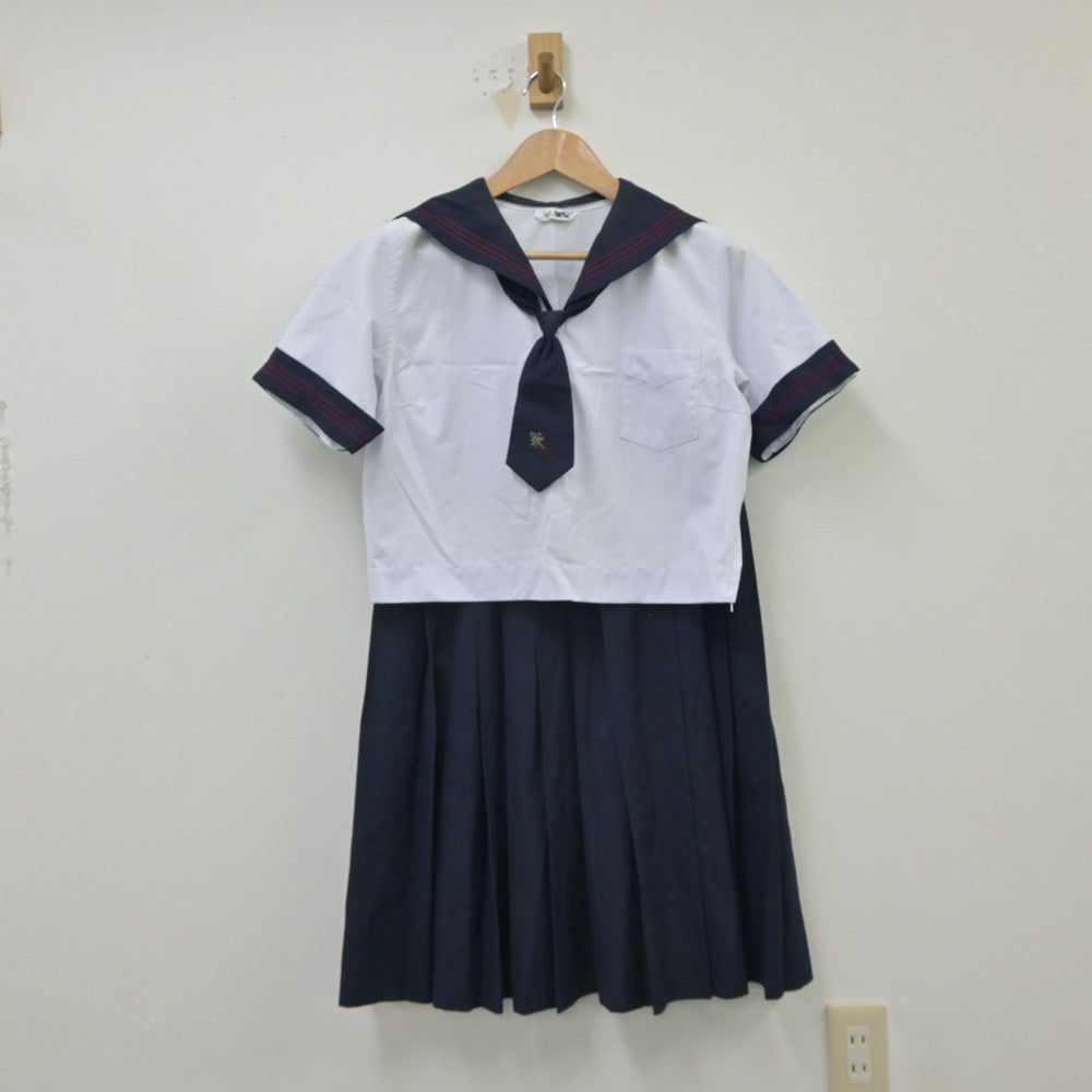 【中古】神奈川県 北鎌倉女子学園中学校･高等学校 女子制服 4点（セーラー服・スカート）sf016111