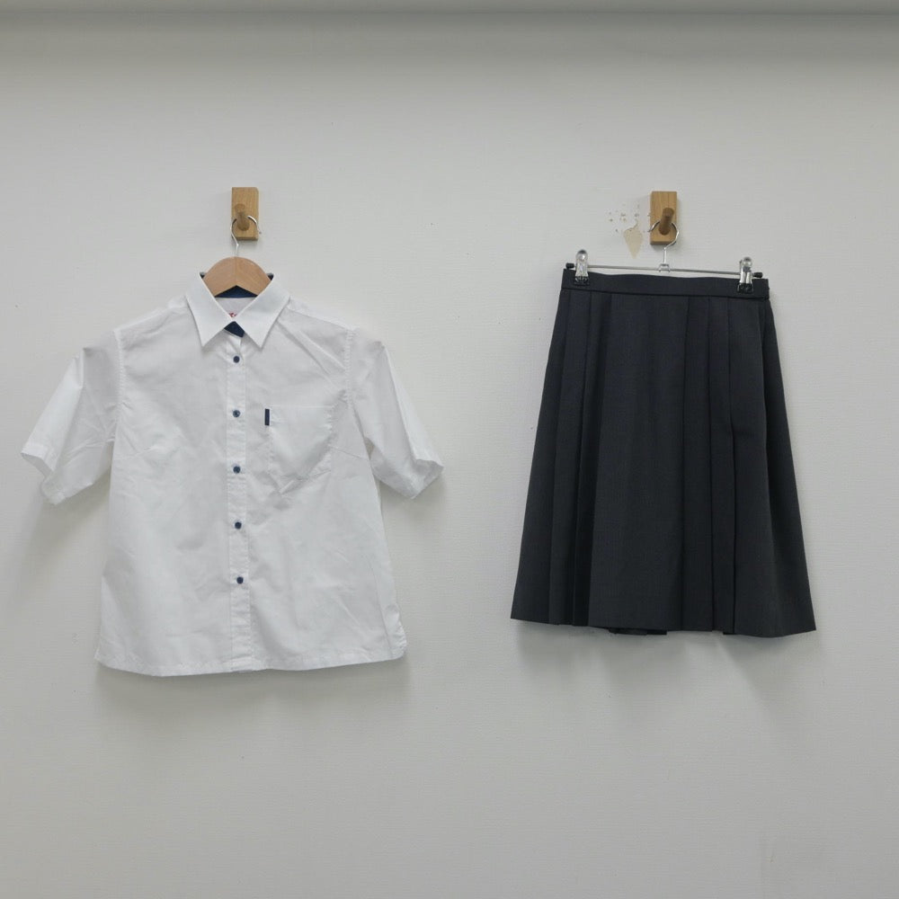 【中古】神奈川県 アレセイア湘南高等学校 女子制服 5点（シャツ・シャツ・ニットベスト・スカート）sf016118