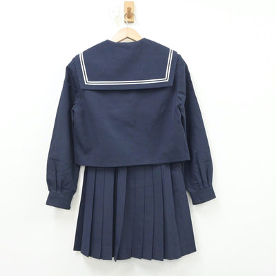 【中古】富山県 入善西中学校 女子制服 4点（セーラー服・スカート）sf016136