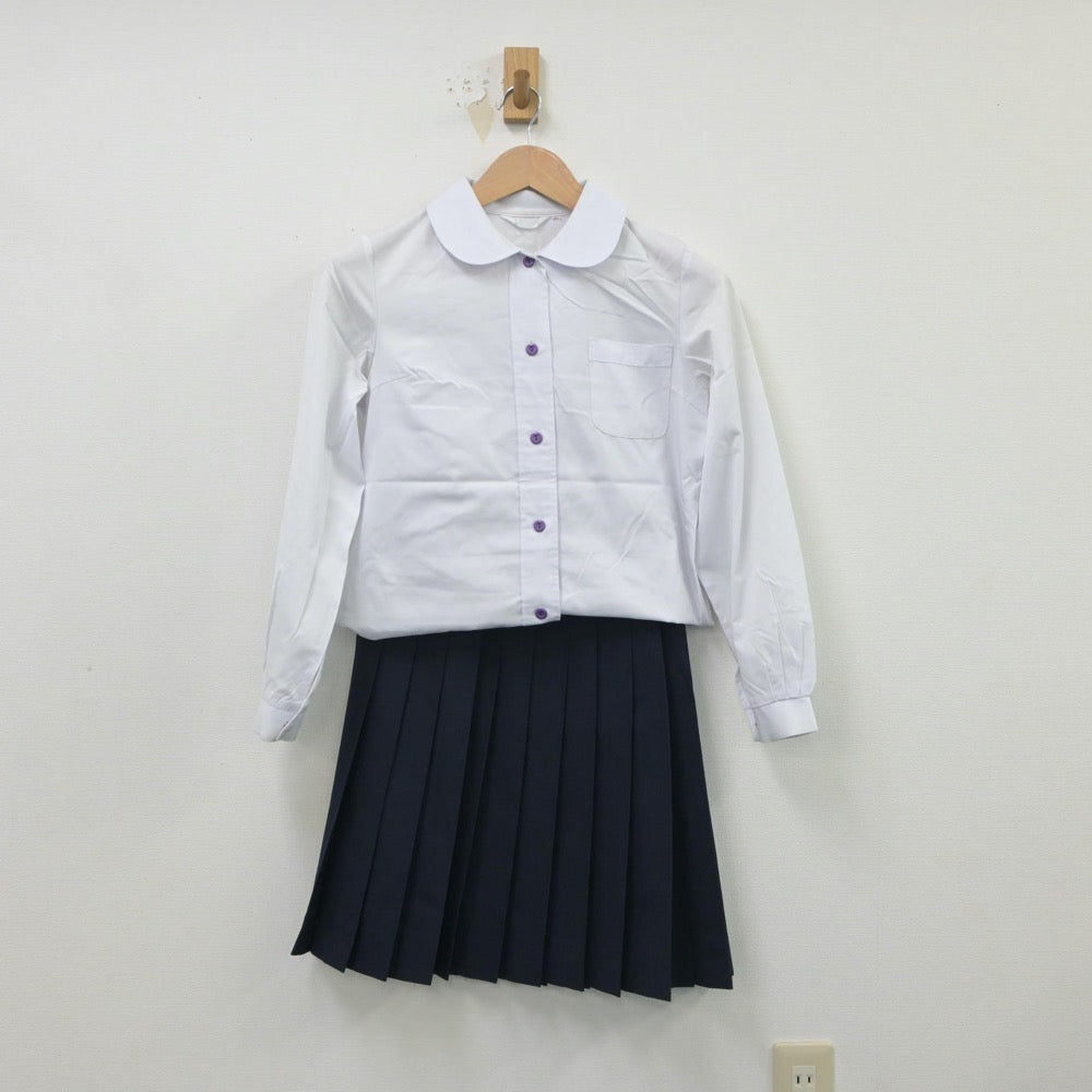 【中古】富山県 入善西中学校 女子制服 3点（シャツ・ベスト・スカート）sf016138