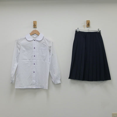 【中古】富山県 入善西中学校 女子制服 3点（シャツ・ベスト・スカート）sf016138