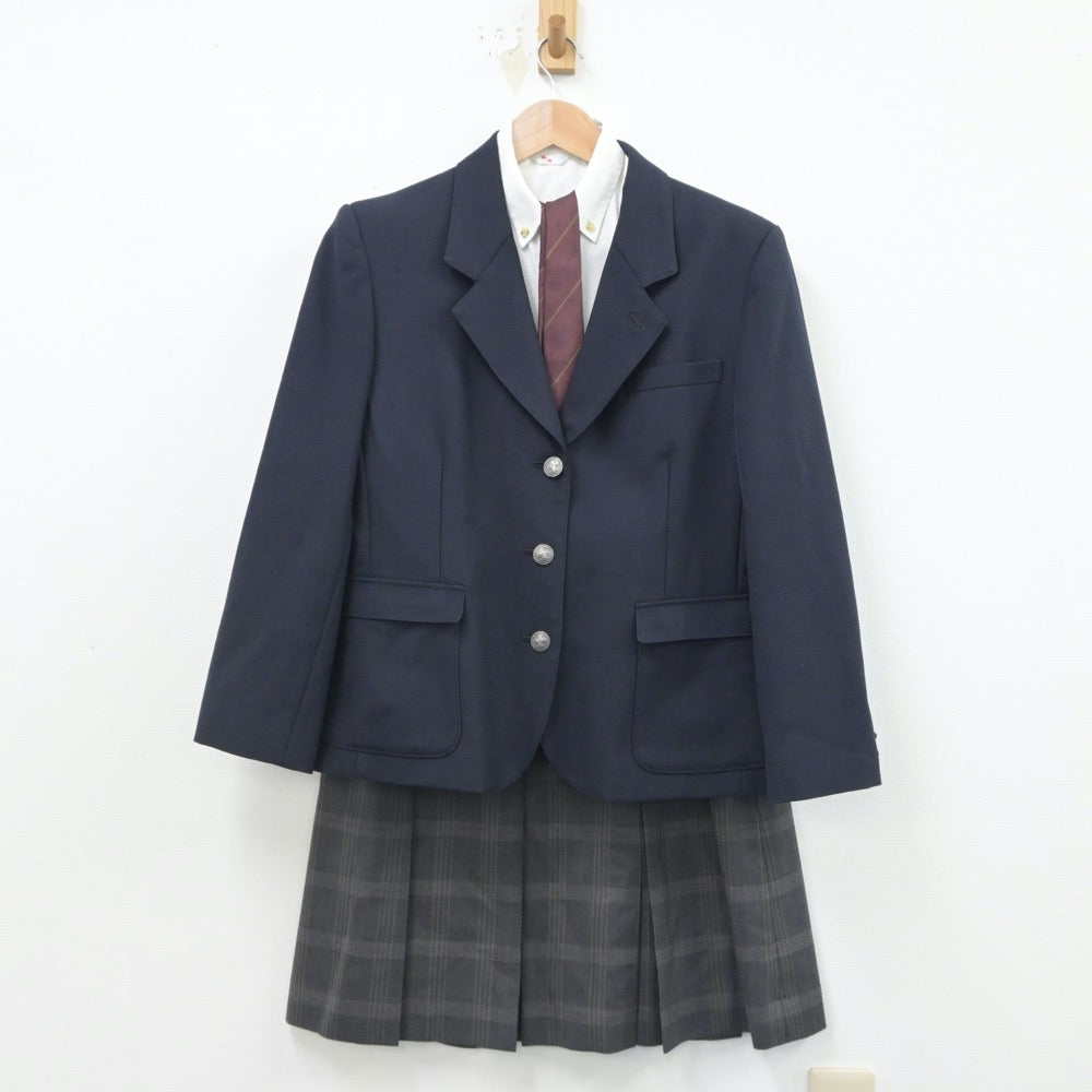 【中古】神奈川県 横須賀学院高等学校 女子制服 4点（ブレザー・シャツ・スカート）sf016152