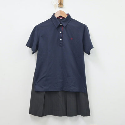 【中古】神奈川県 横須賀学院高等学校 女子制服 3点（シャツ・ニットベスト・スカート）sf016153