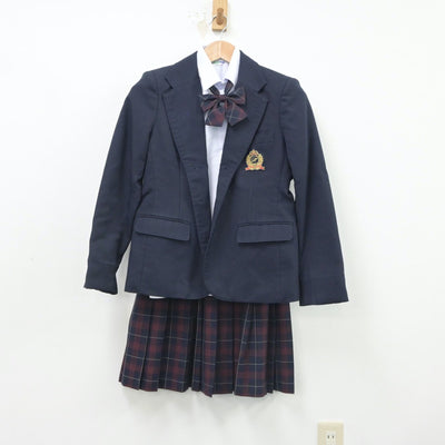 【中古】福岡県 中間東中学校 女子制服 4点（ブレザー・シャツ・スカート）sf016157