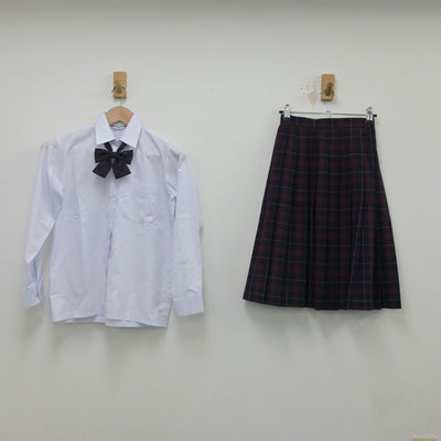 【中古】福岡県 中間東中学校 女子制服 4点（ブレザー・シャツ・スカート）sf016157