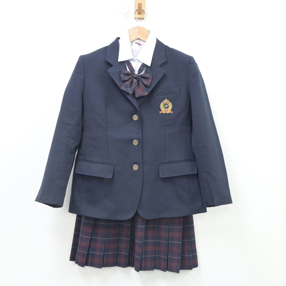 【中古】福岡県 中間東中学校 女子制服 4点（ブレザー・シャツ・スカート）sf016161