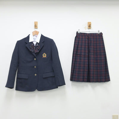 【中古】福岡県 中間東中学校 女子制服 4点（ブレザー・シャツ・スカート）sf016161