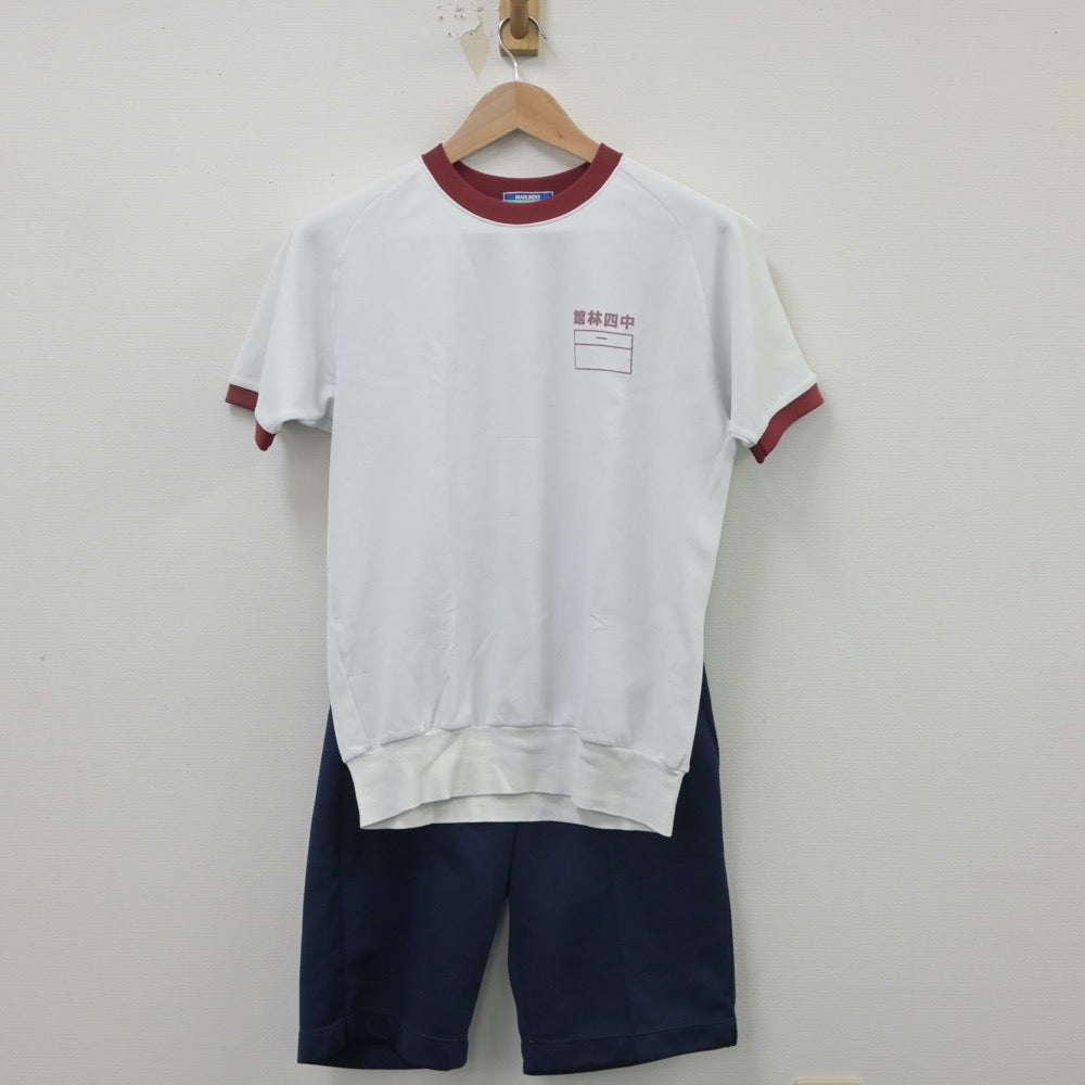 【中古】群馬県 第四中学校 女子制服 4点（ジャージ 上・ジャージ 下・体操服 上・体操服 下）sf016165