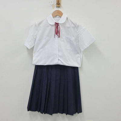 【中古】群馬県 第四中学校 女子制服 3点（シャツ・スカート）sf016168