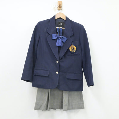 【中古】茨城県 東洋大学附属牛久高等学校 女子制服 5点（ブレザー・ニット・ベスト・スカート）sf016178