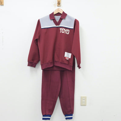 【中古】茨城県 東洋大学附属牛久高等学校 女子制服 2点（ジャージ 上・ジャージ 下）sf016179