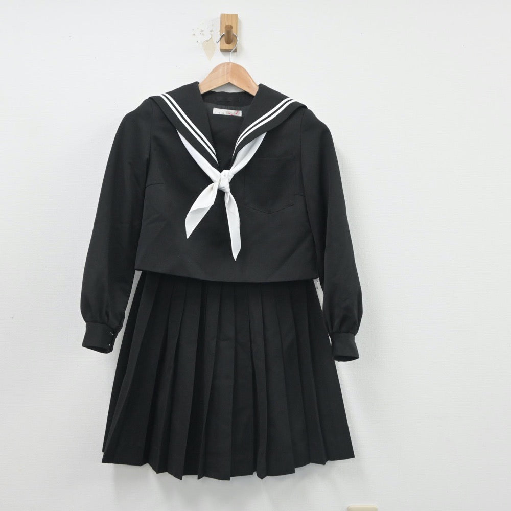 【中古】愛知県 音羽中学校 女子制服 3点（セーラー服・スカート）sf016191