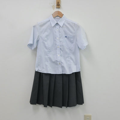 【中古】群馬県 伊勢崎高等学校 女子制服 4点（シャツ・ニットベスト・スカート）sf016199