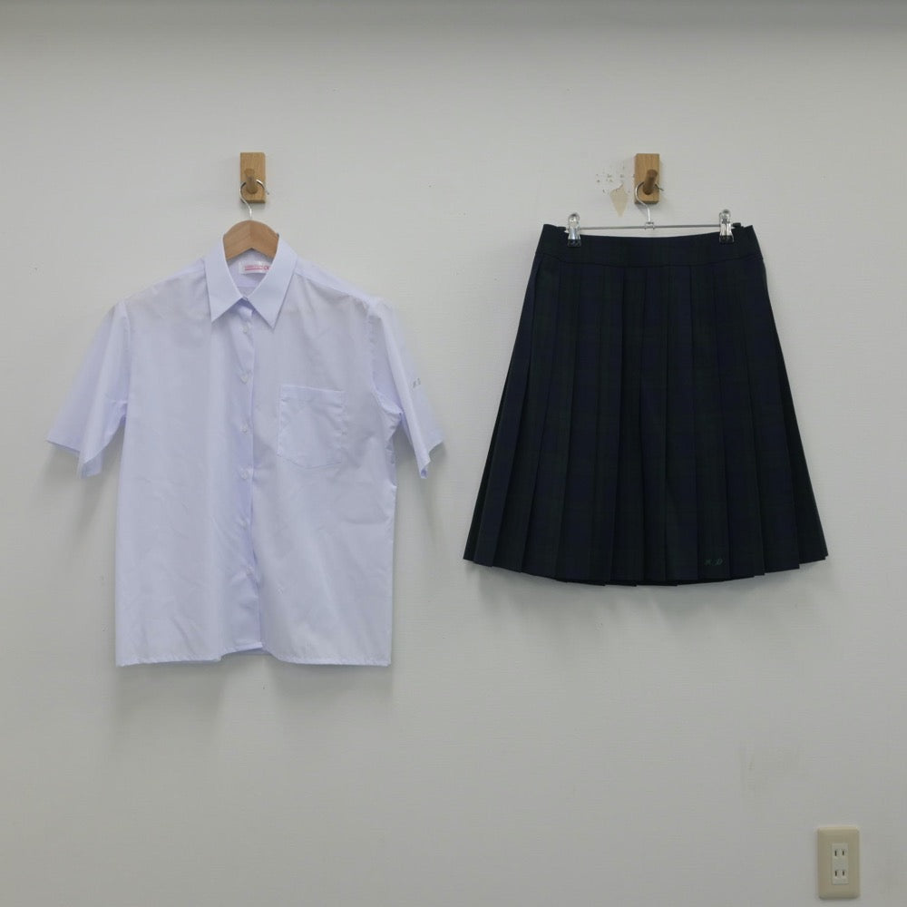 【中古】埼玉県 本庄第一高等学校 女子制服 4点（シャツ・ニットベスト・スカート）sf016207