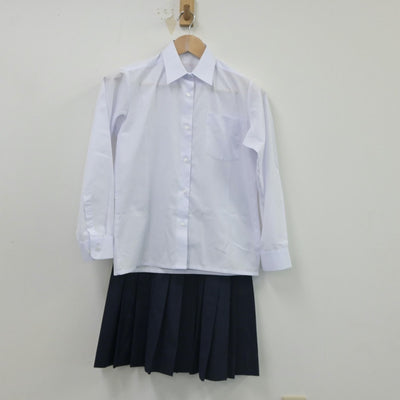 【中古】神奈川県 平沼高等学校 女子制服 2点（シャツ・スカート）sf016215